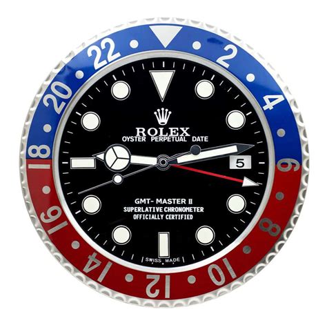 rolex clock for sale|rolex pepsi wall clock.